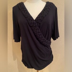 Ladies faux wrap front detail size large